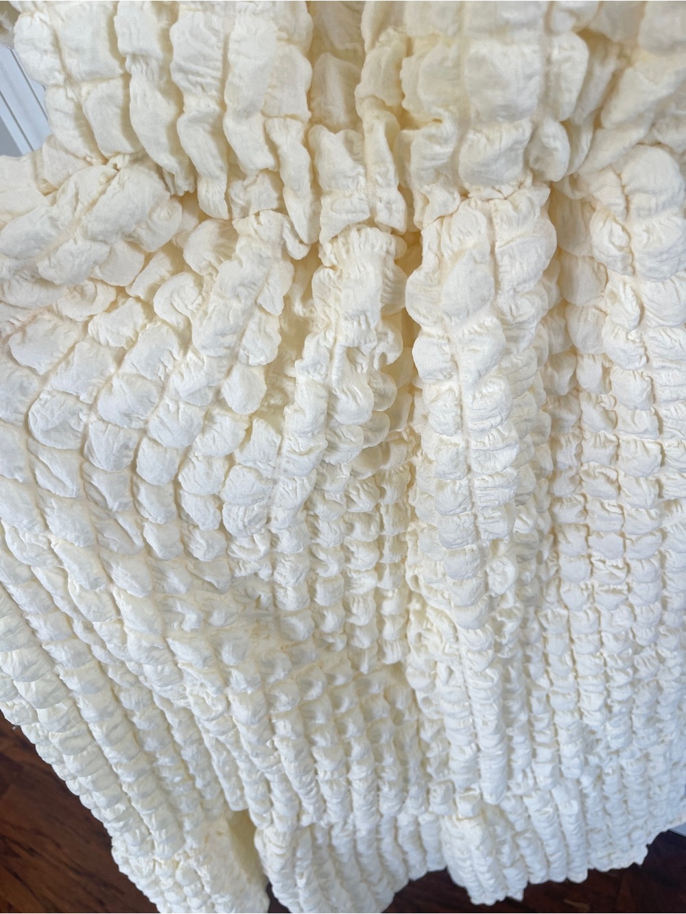 And The Why  Small Ivory Dress  Bubble  Puff Sleeve Peasant Midi   Cottagecore - Picture 6 of 7